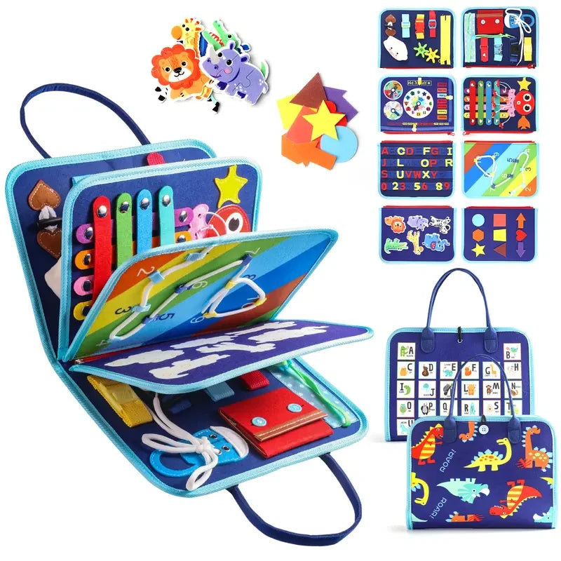 Interactive Dinosaur Felt Sensory Busy Board