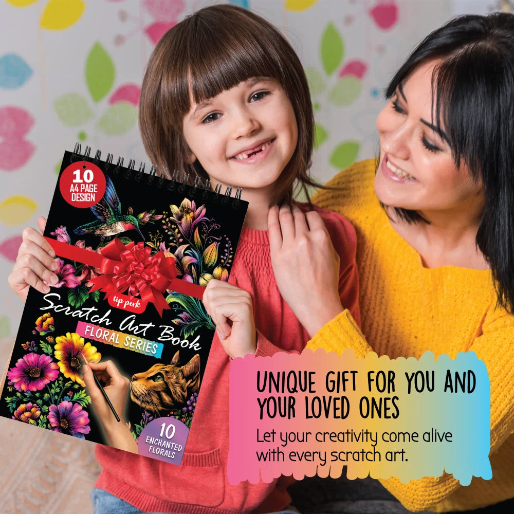Floral Series Scratch Art Book