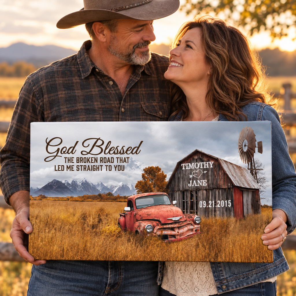 God Blessed Custom Truck Canvas