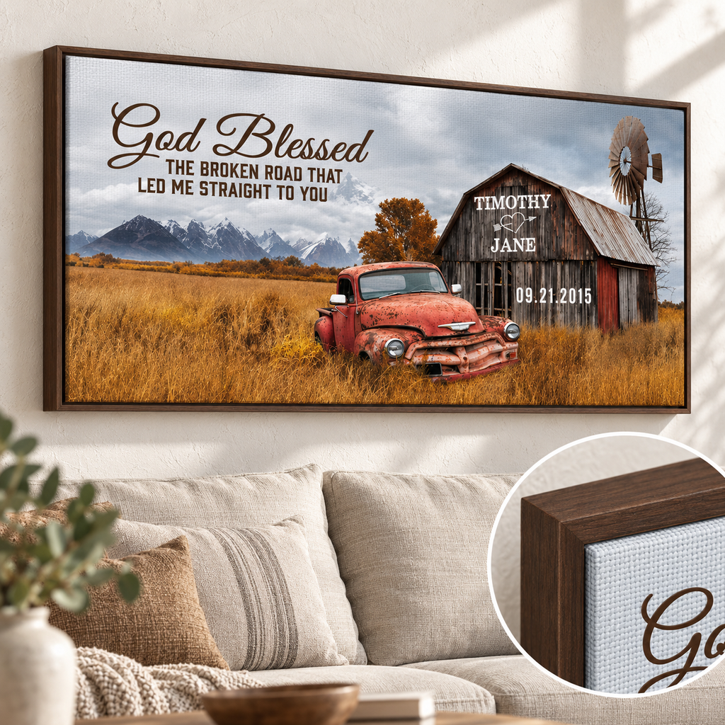 God Blessed Custom Truck Canvas