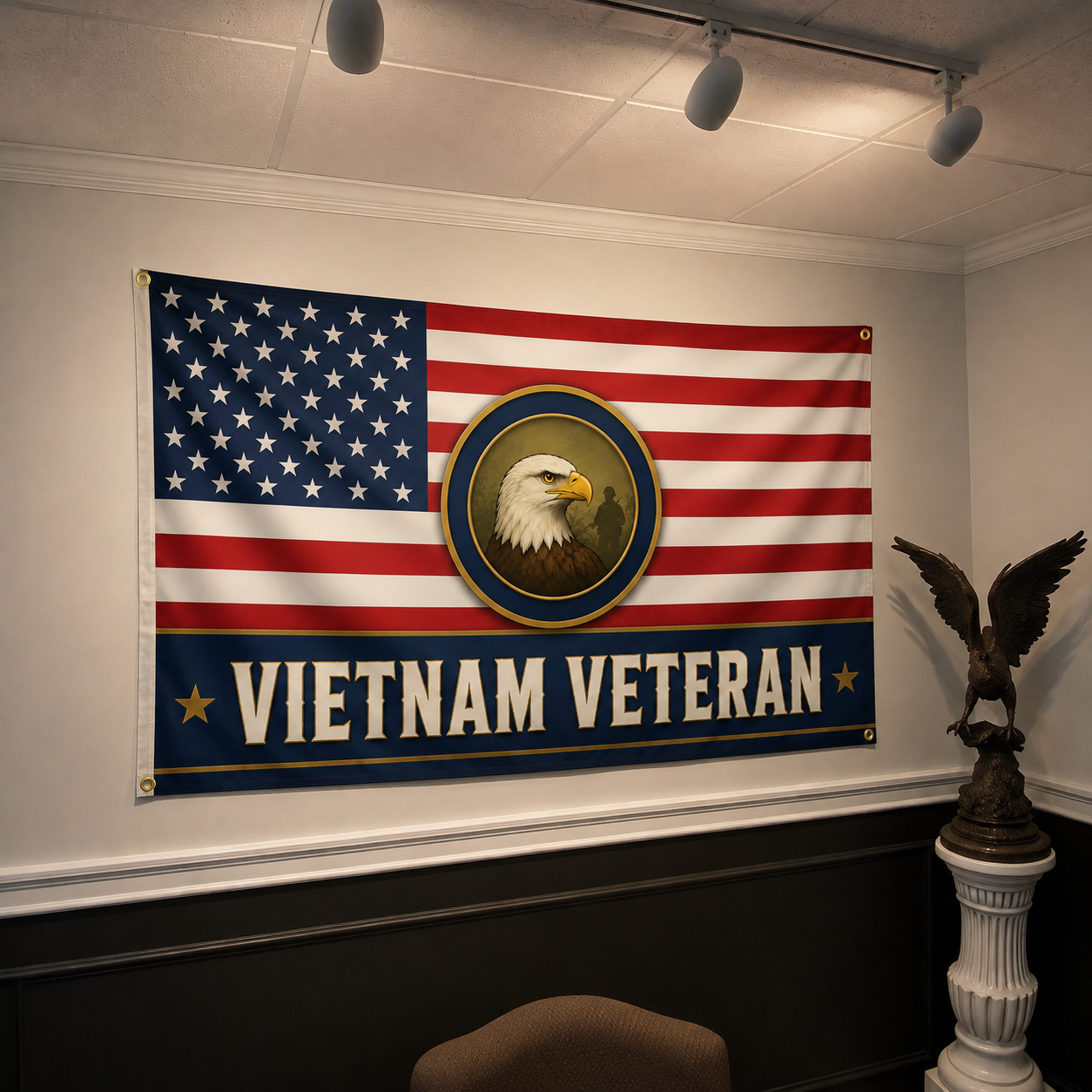 Vietnam Veteran Double-Sided Flag – American Eagle Patriotic Banner
