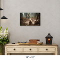 Jesus Running After a Lost Lamb, Jesus and Lamb Picture, Wall Art Canvas