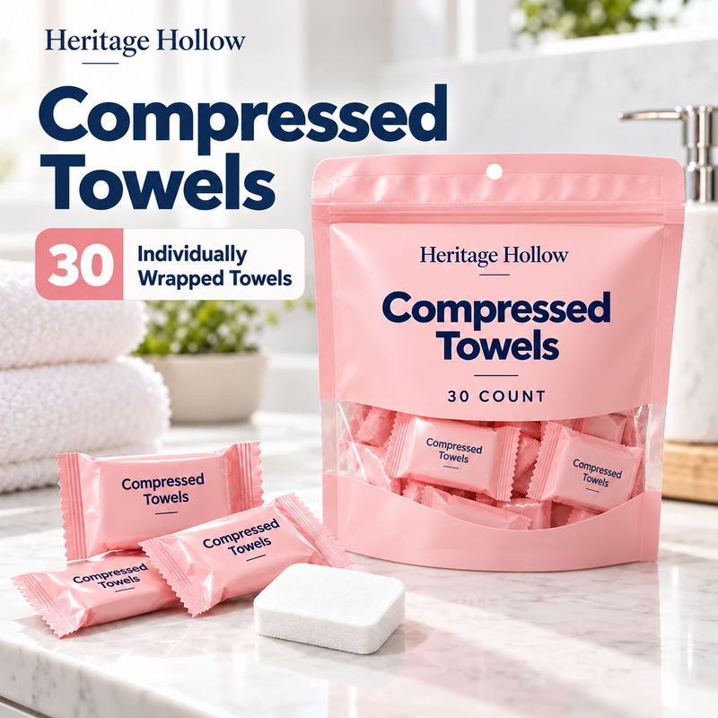 Compressed Disposable Face Towel Tablets