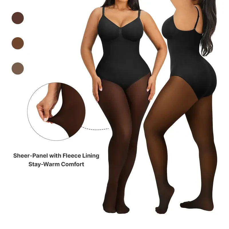 Fleece Lined Tummy Control Shapewear Tights